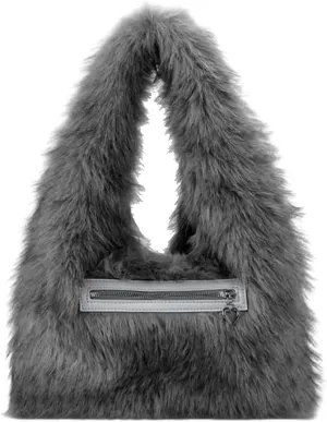 Faux Fur Hobo Bags for Women Fashion Fuzzy Shoulder Bag for Women Luxury Purse Slouchy Handbag Retro Tote Bag Fall Winter