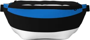 Flag Of Estonia Stylish Crossbody Waist Pack - Versatile And Compact Travel Pouch For Hands-Free Storage, Black, PBYB-12185A
