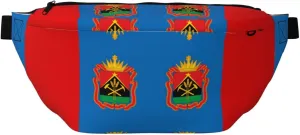 Flag Of Kemerovo Stylish Crossbody Waist Pack - Versatile And Compact Travel Pouch For Hands-Free Storage, Black, PBYB-12185A