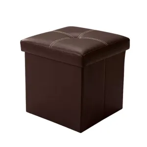 Folding Toy Box Chest with Memory Foam Seat: Coffee