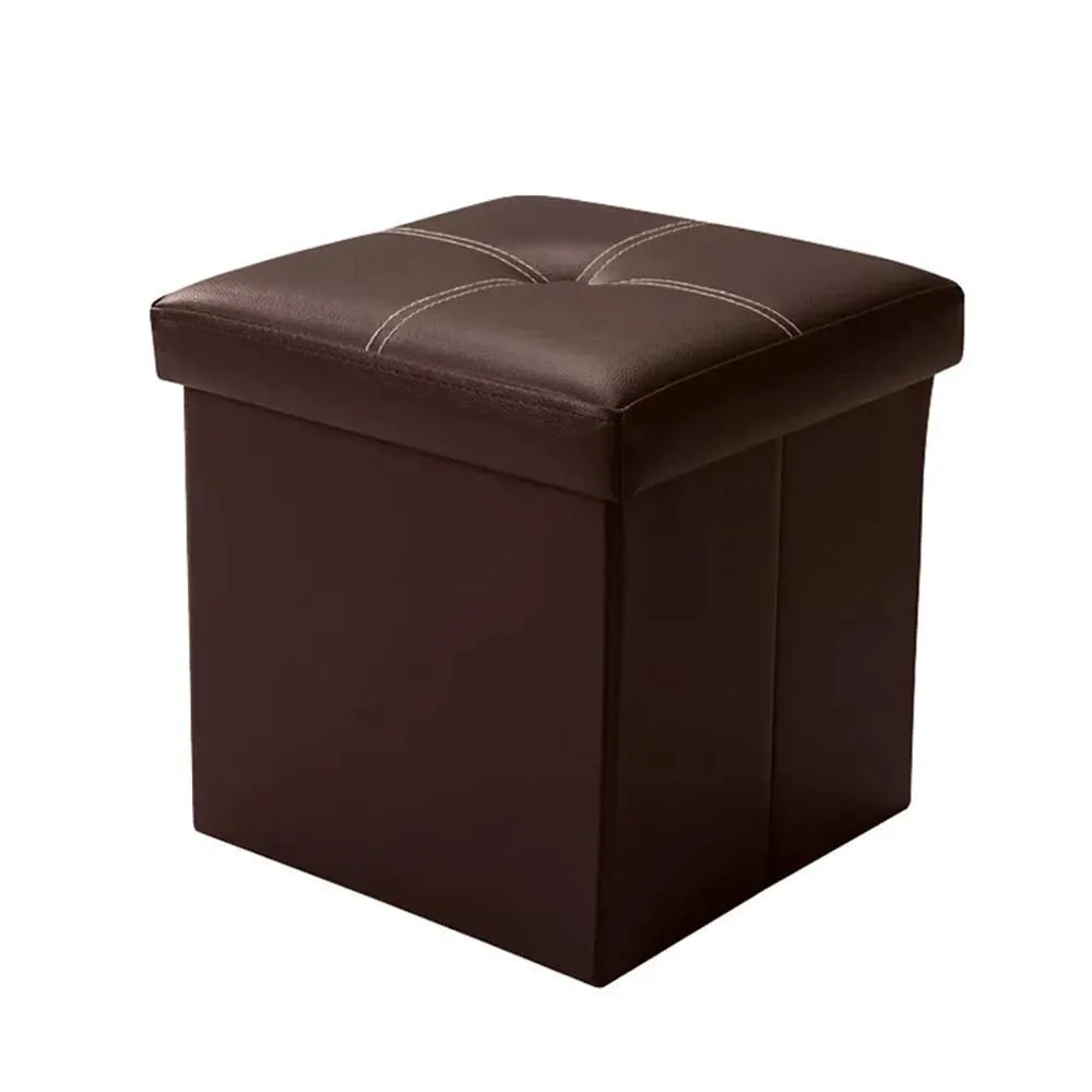 Folding Toy Box Chest with Memory Foam Seat: Coffee