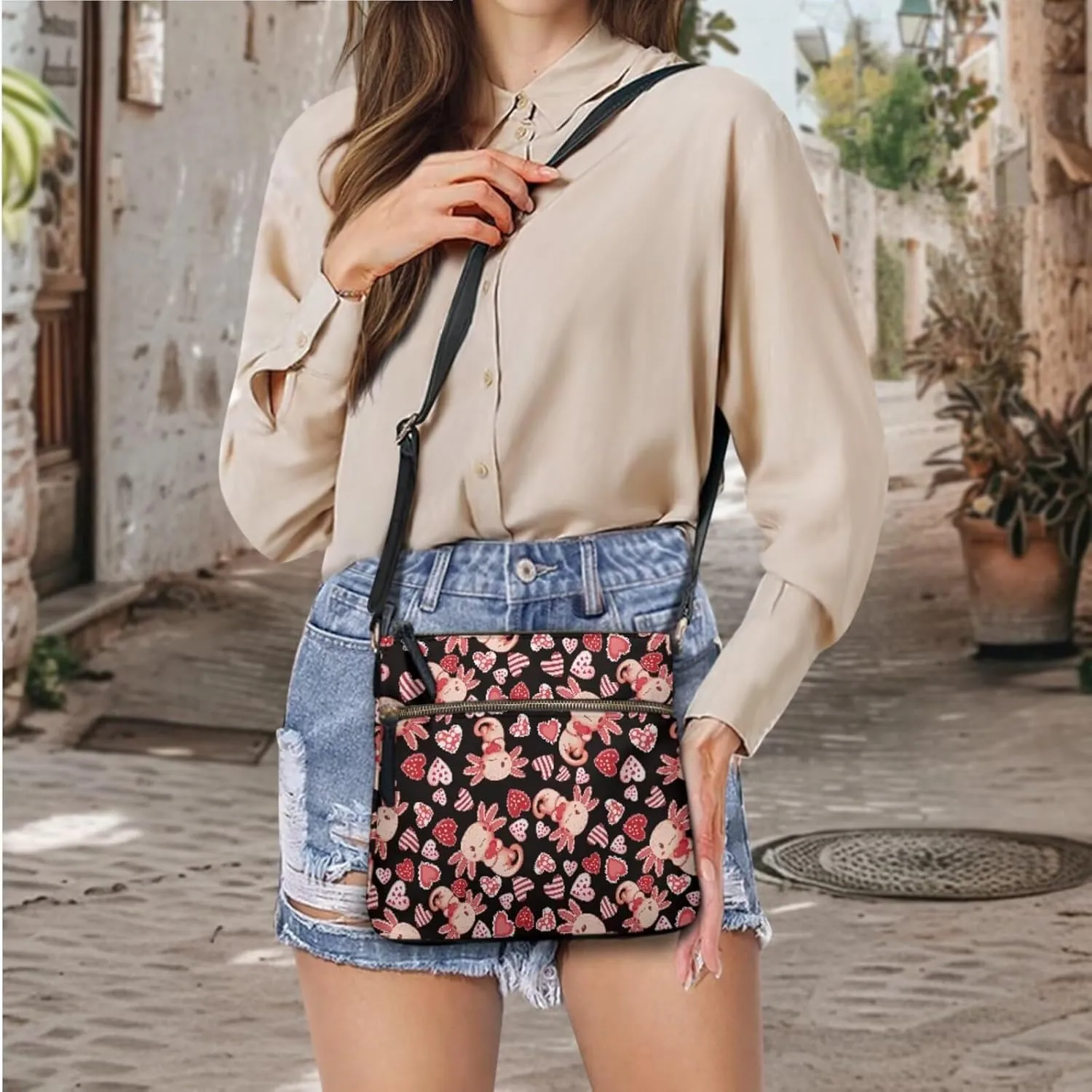 FOR U DESIGNS Leather Crossbody Bags for Women Trendy Shoulder Bags Cross Body Purse and Matching Wallet Set