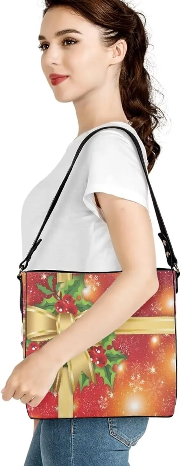 GIFTPUZZ Bucket Bags for Women Trendy Bucket Bag Purses Crossbody Bags for Women PU Leather Tote Bag Waterproof