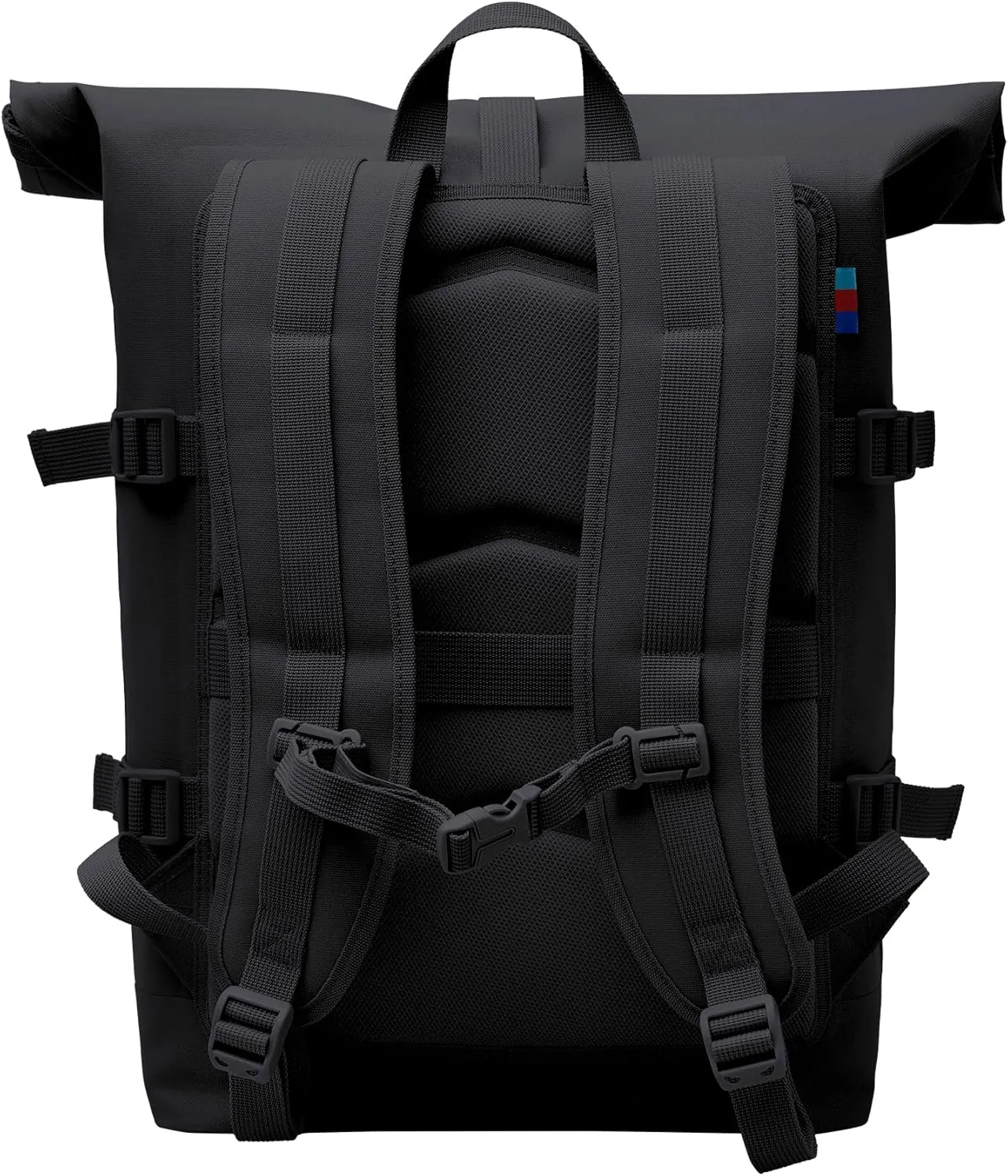 GOT BAG - ROLLTOP Backpack, Hiking & Travel with a 15 Laptop Sleeve, Eco-Conscious Bag Made of Recycled Ocean Impact Plastic (Black Color)