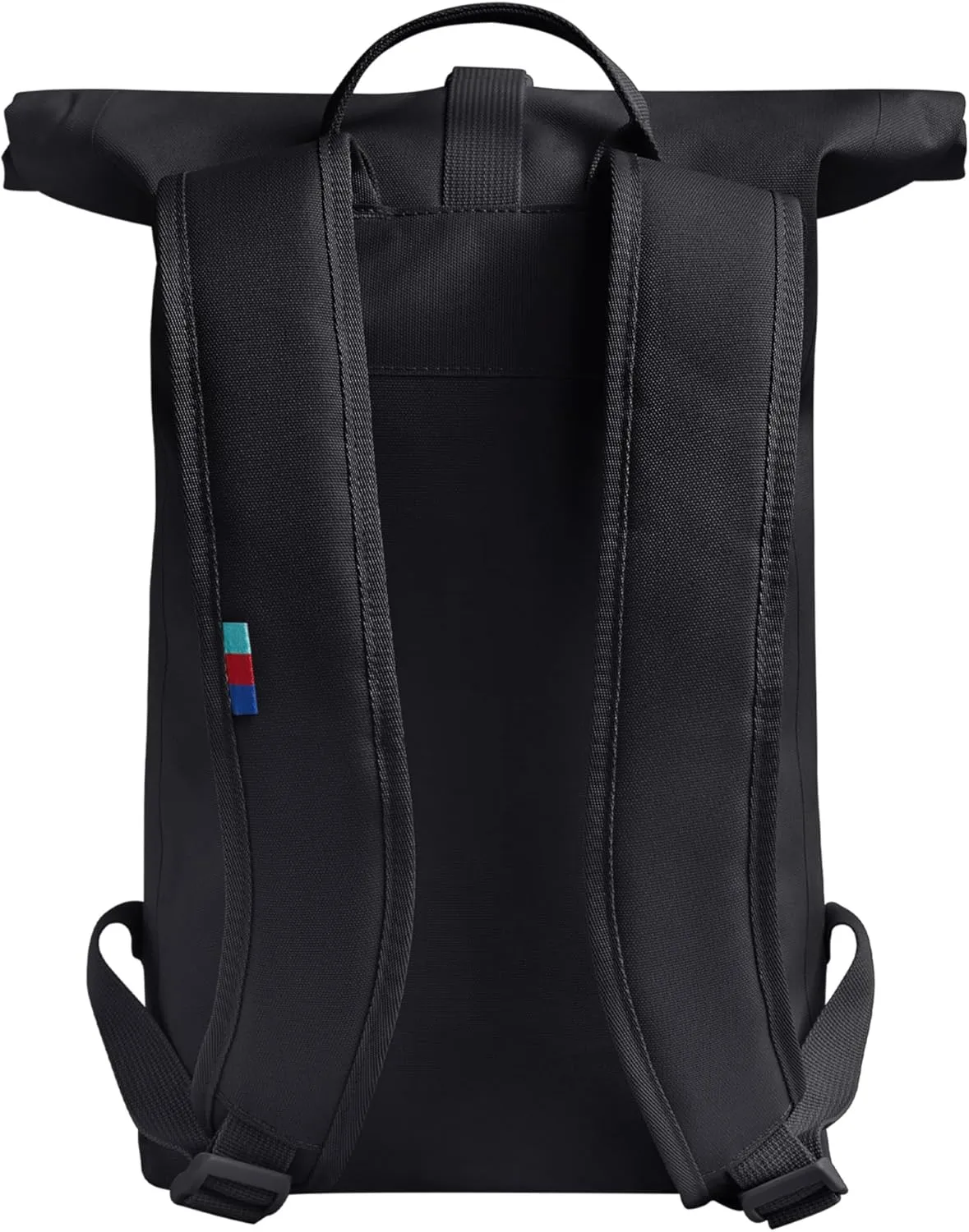 GOT BAG - ROLLTOP SMALL Backpack, Backpack for Work & Travel with a Water Bottle Holder, Eco-Conscious Bag Made of Recycled Ocean Impact Plastic (Black Color)