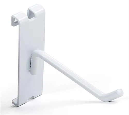 Grid Wall White Metal Dlx Grid Hooks for Gridwall 4, 6, 8 10 12
