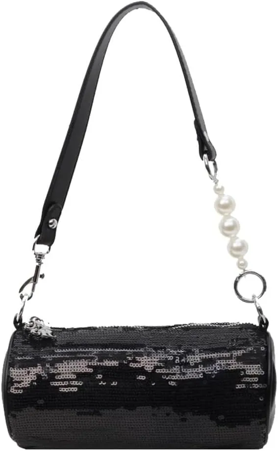 Handbag Vintage Elegant Shoulder Glitter Crossbody Sequin Evening for Women Beads Clutch Bridal Wedding Purse