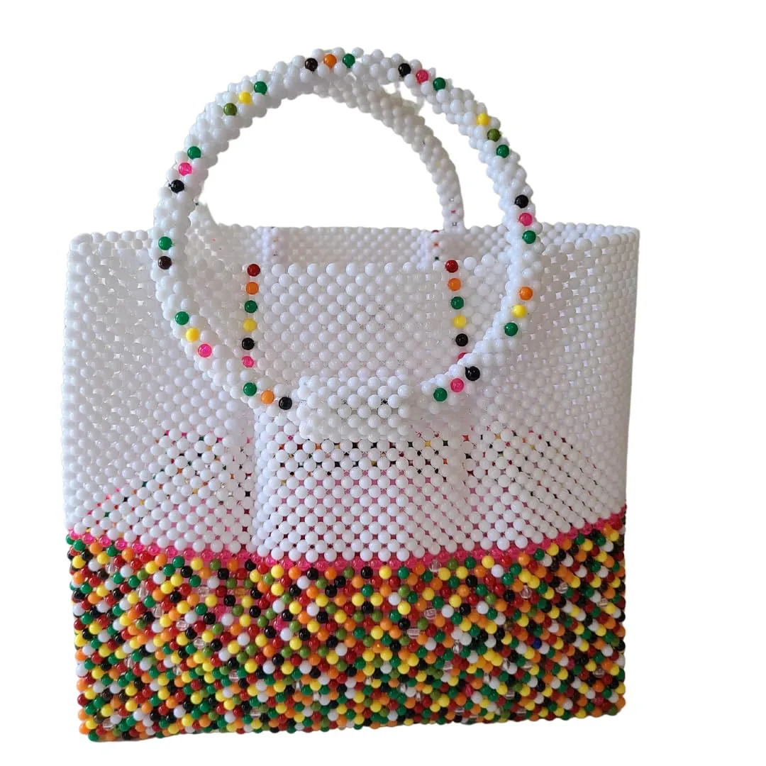 Handmade Beaded Handbags for Women Vintage Shoulder Bags Clutch Purses Party Wedding Evening Bags