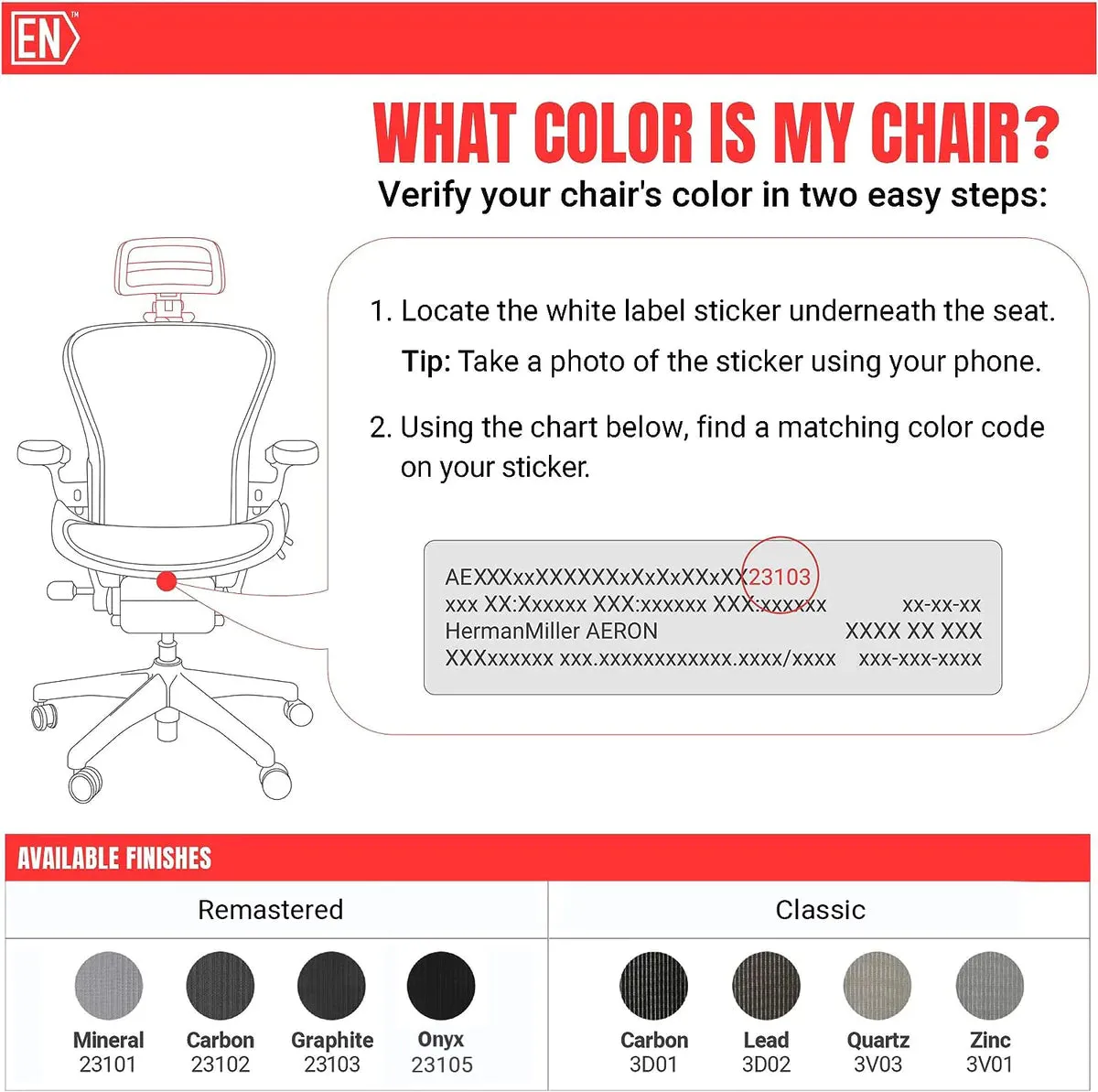 Headrest for Remastered Herman Miller Aeron Chair