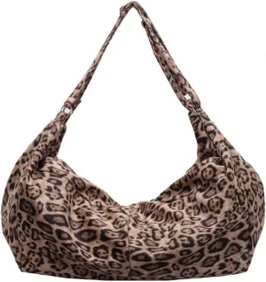 Hobo Bag for Women Cheetah Print, Cute Cheetah Purses Handbag y2k Grunge Chic Ladies Shoulder Bags Leopard Print Purse (khaki)