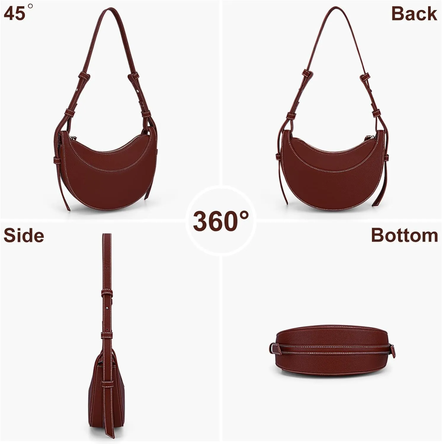 Hobo Bags for Women Crescent Bag Saddle Bag Trendy Crossbody Purse Aesthetics