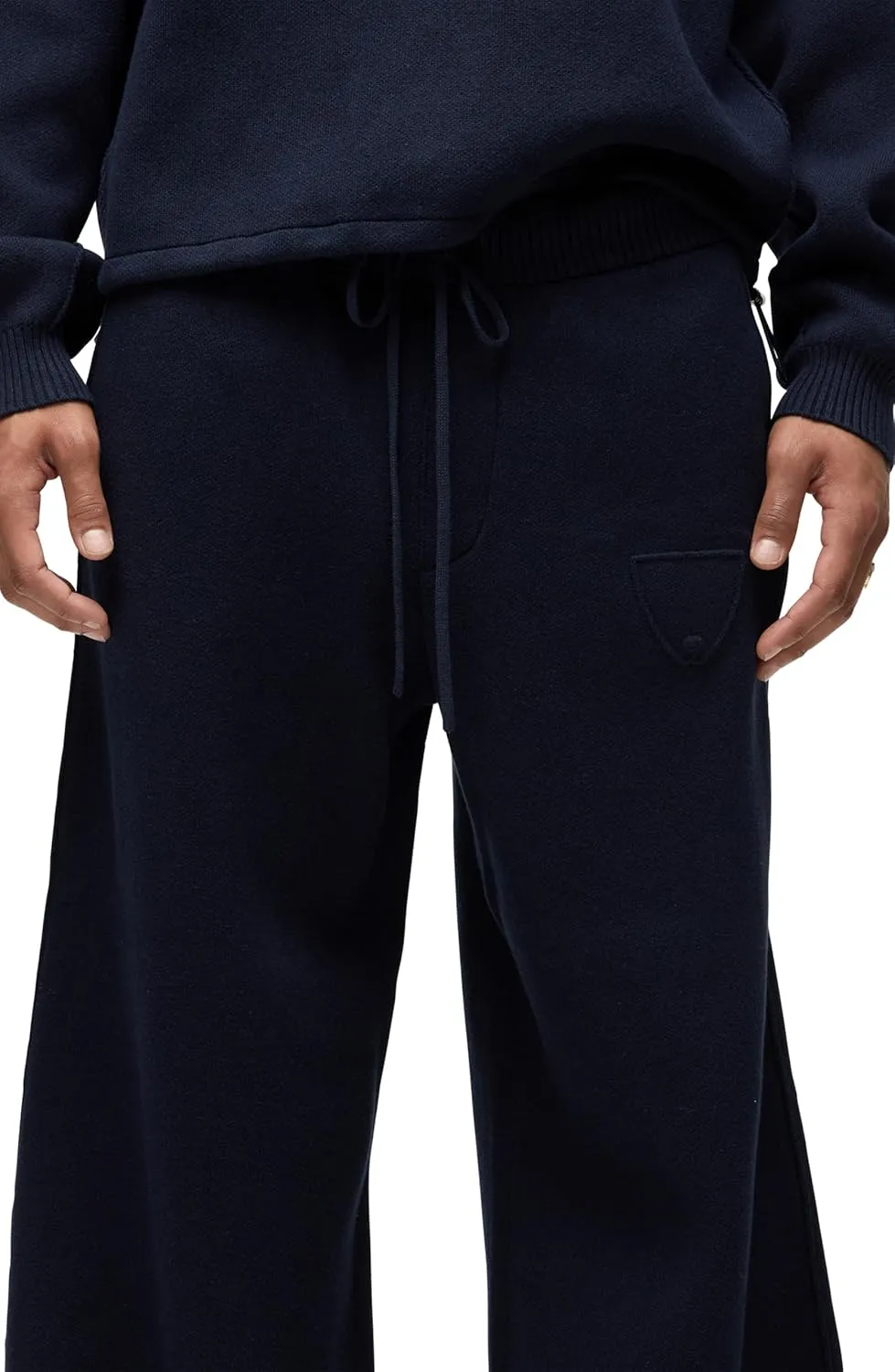 HUDSON Men's Jrue Relaxed Fit Wide Leg Knit Pant