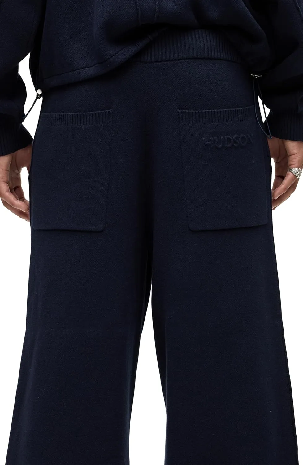 HUDSON Men's Jrue Relaxed Fit Wide Leg Knit Pant