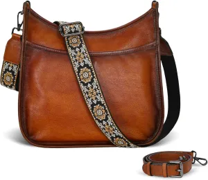 Iswee Shoulder Purse Soft Leather Crossbody Bags for women Hobo Purse Travel Bag Everyday