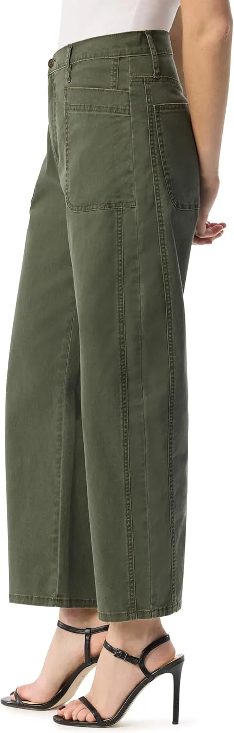 Jessica Simpson Women's Relaxed Barrel Zip Front Wide Leg Ankle Standard