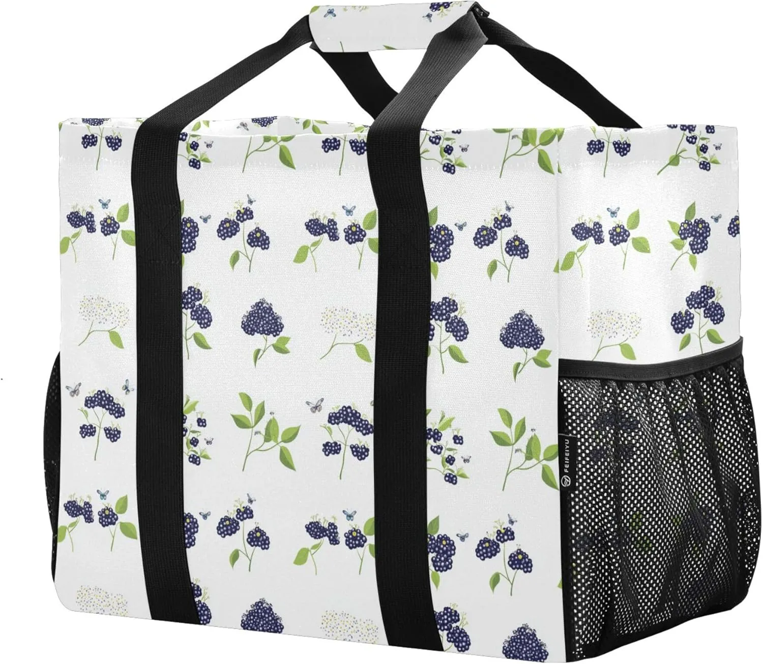 KLL Utility Tote Bags For Women with Handles Collapsable With Pockets Shopping Bags Reusable