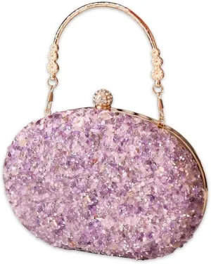 Ladies Handbag With Detachable Elegant Shoulder Sparkly Weeding Women Evening Sequin Clutch Bridal Wedding Purse