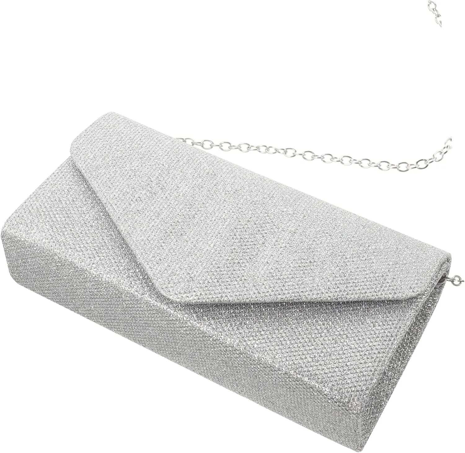 Ladies Party Purse Evening Handbag Women's Clutch Bag with Chain Wedding Purse for Women Stylish Phone Bag Versatile Clutch Silver
