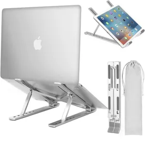 LappyLite Adjustable Aluminium Foldable Non-Slip Laptop Stand