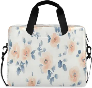 Laptop Bag, Briefcase, 15.7 inch, Hand-carry or Shoulder-strap, Waterproof and Durable, Watercolor Colorful Flower Pattern