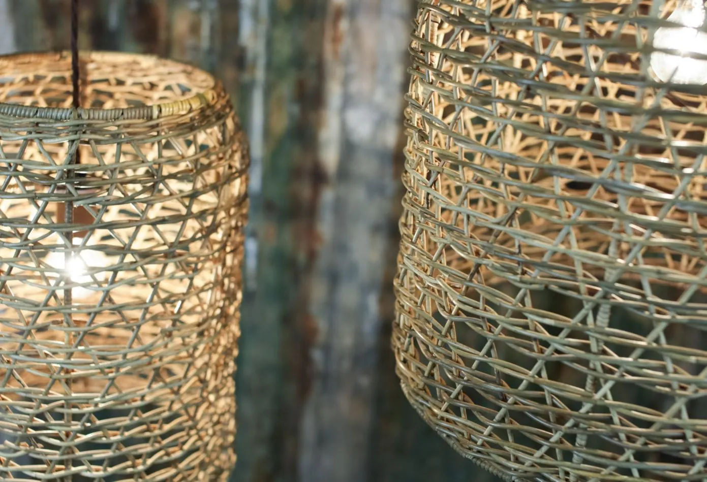 Large Rattan Lampshade - Two Sizes