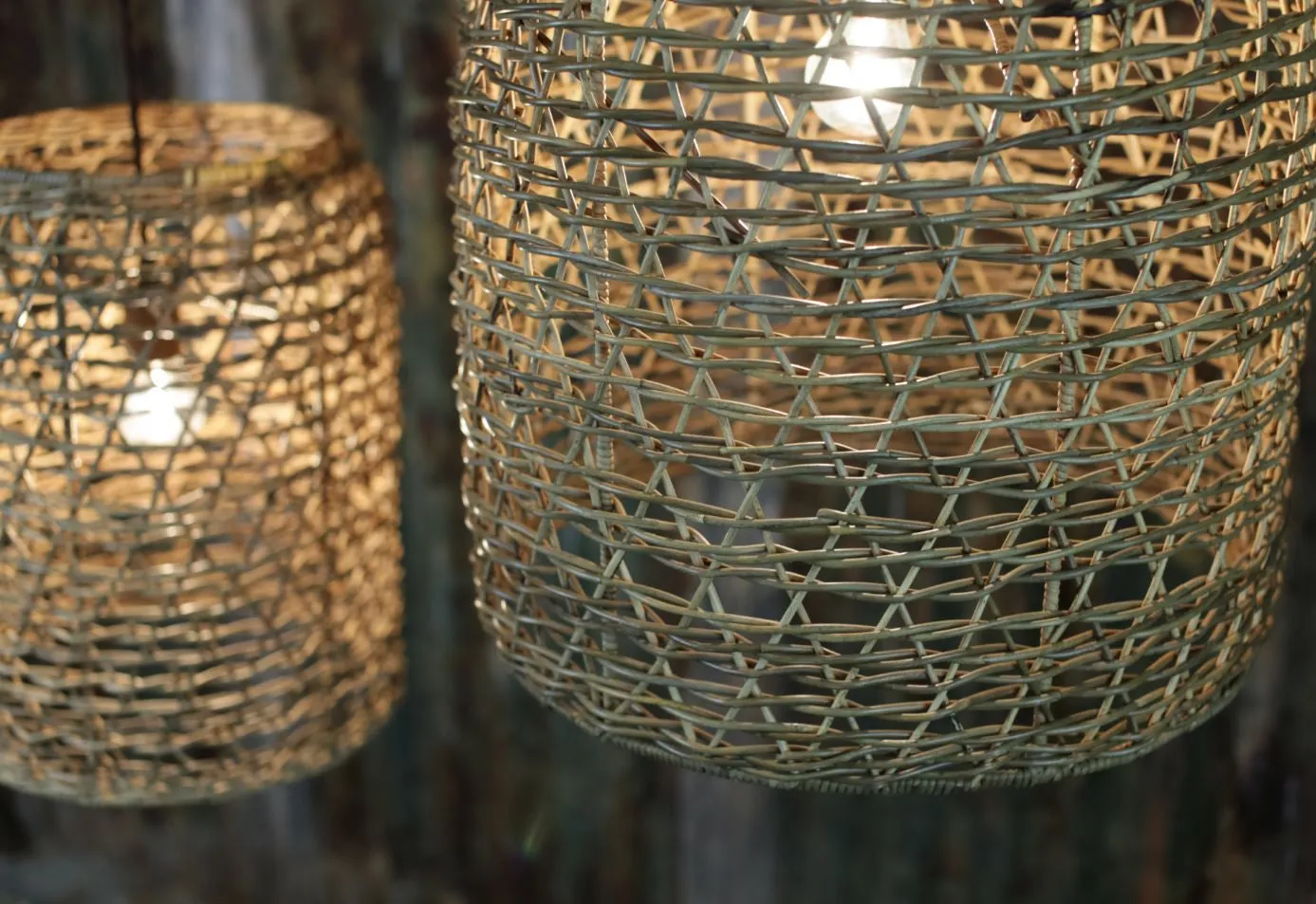 Large Rattan Lampshade - Two Sizes
