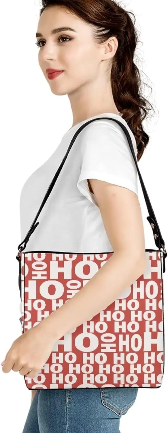 Leather Bucket Bags for Women, Water Resistant Adjustable Crossbody Sling Bag for Teen Girl Travel, 11x 4.5x 11.4