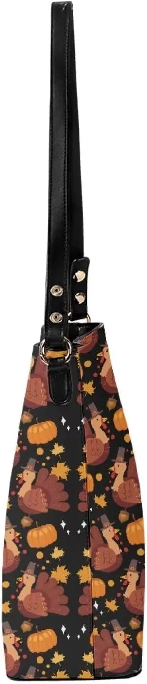Leather Bucket Bags for Women, Water Resistant Adjustable Crossbody Sling Bag for Teen Girl Travel, 11x 4.5x 11.4