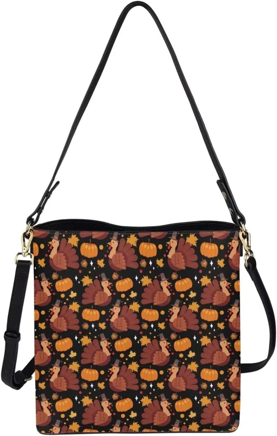 Leather Bucket Bags for Women, Water Resistant Adjustable Crossbody Sling Bag for Teen Girl Travel, 11x 4.5x 11.4