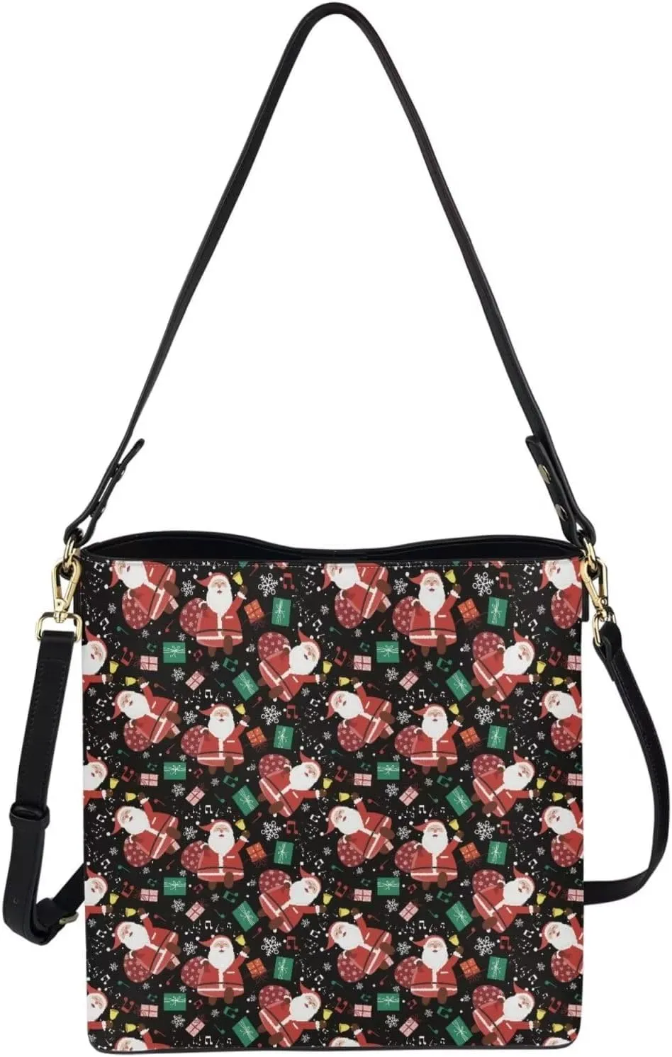 Leather Bucket Bags for Women, Water Resistant Adjustable Crossbody Sling Bag for Teen Girl Travel, 11x 4.5x 11.4