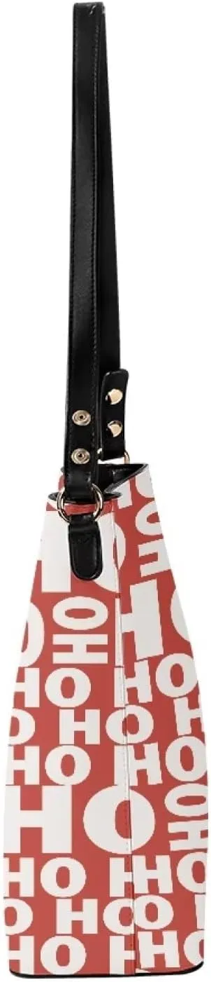 Leather Bucket Bags for Women, Water Resistant Adjustable Crossbody Sling Bag for Teen Girl Travel, 11x 4.5x 11.4