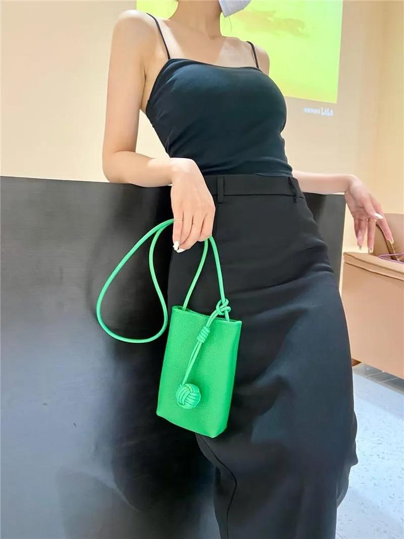 Leather Shoulder Crossbody Bag Soft Bucket Bag for Women Hobo Phone Pouch Purse Versatile Casual Cute Small Chic stylish
