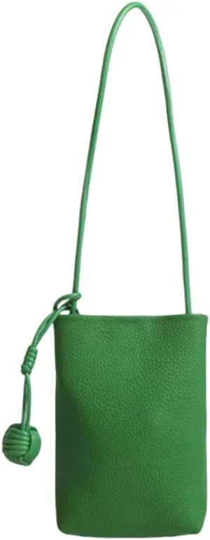 Leather Shoulder Crossbody Bag Soft Bucket Bag for Women Hobo Phone Pouch Purse Versatile Casual Cute Small Chic stylish