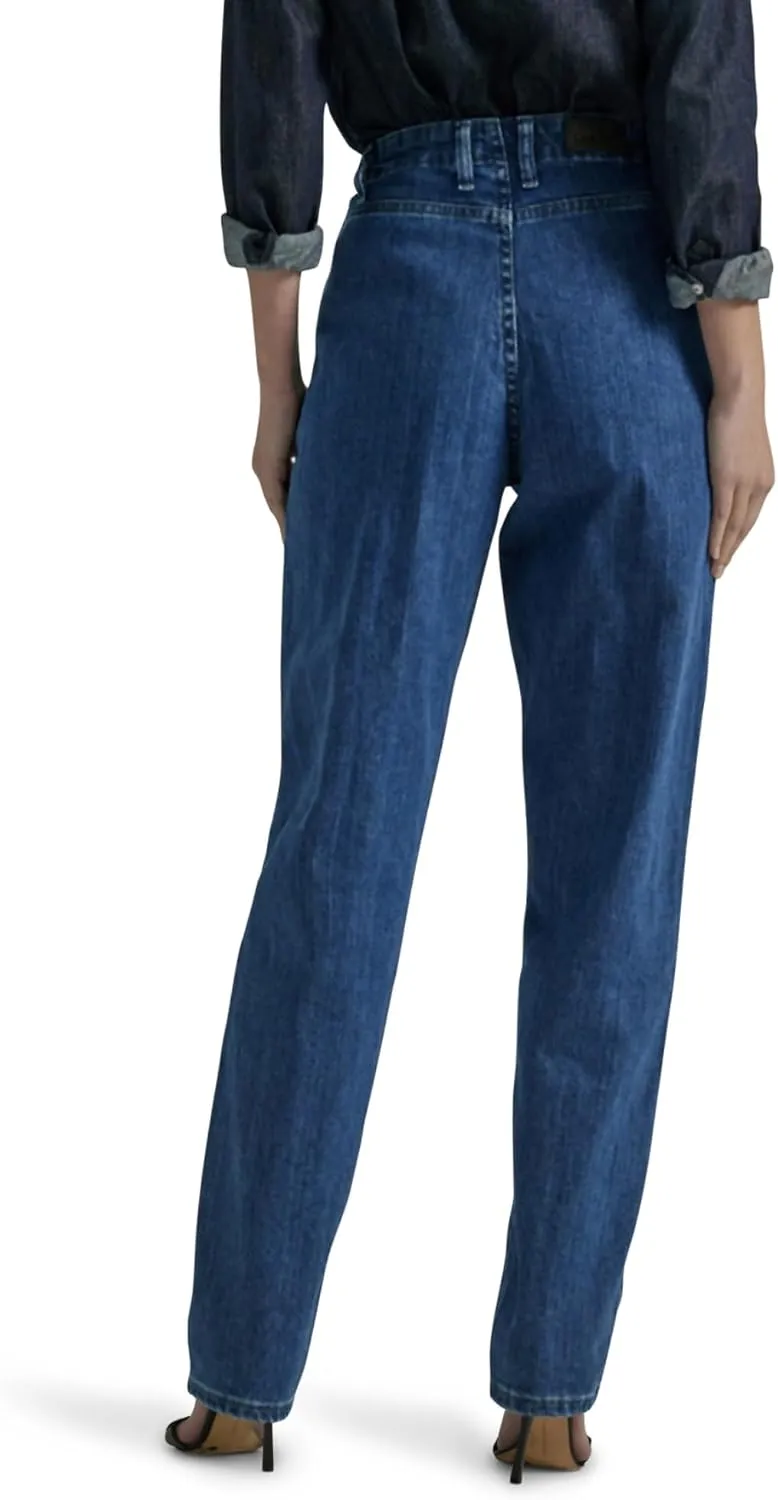 Lee Women's Petite Relaxed Fit Side Elastic Tapered Leg Jean