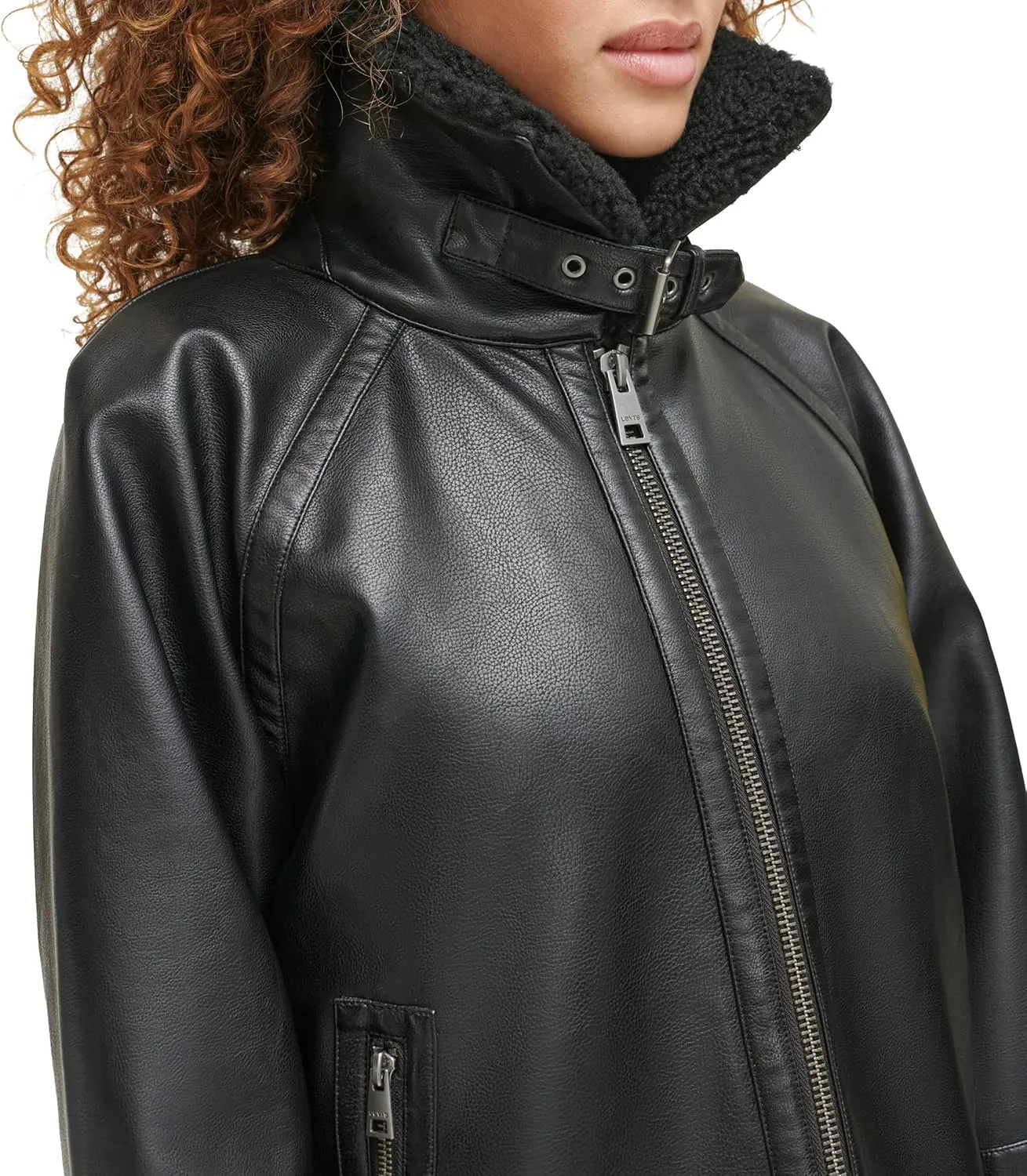 Levi's Women's Faux Leather Relaxed Aviator Jacket