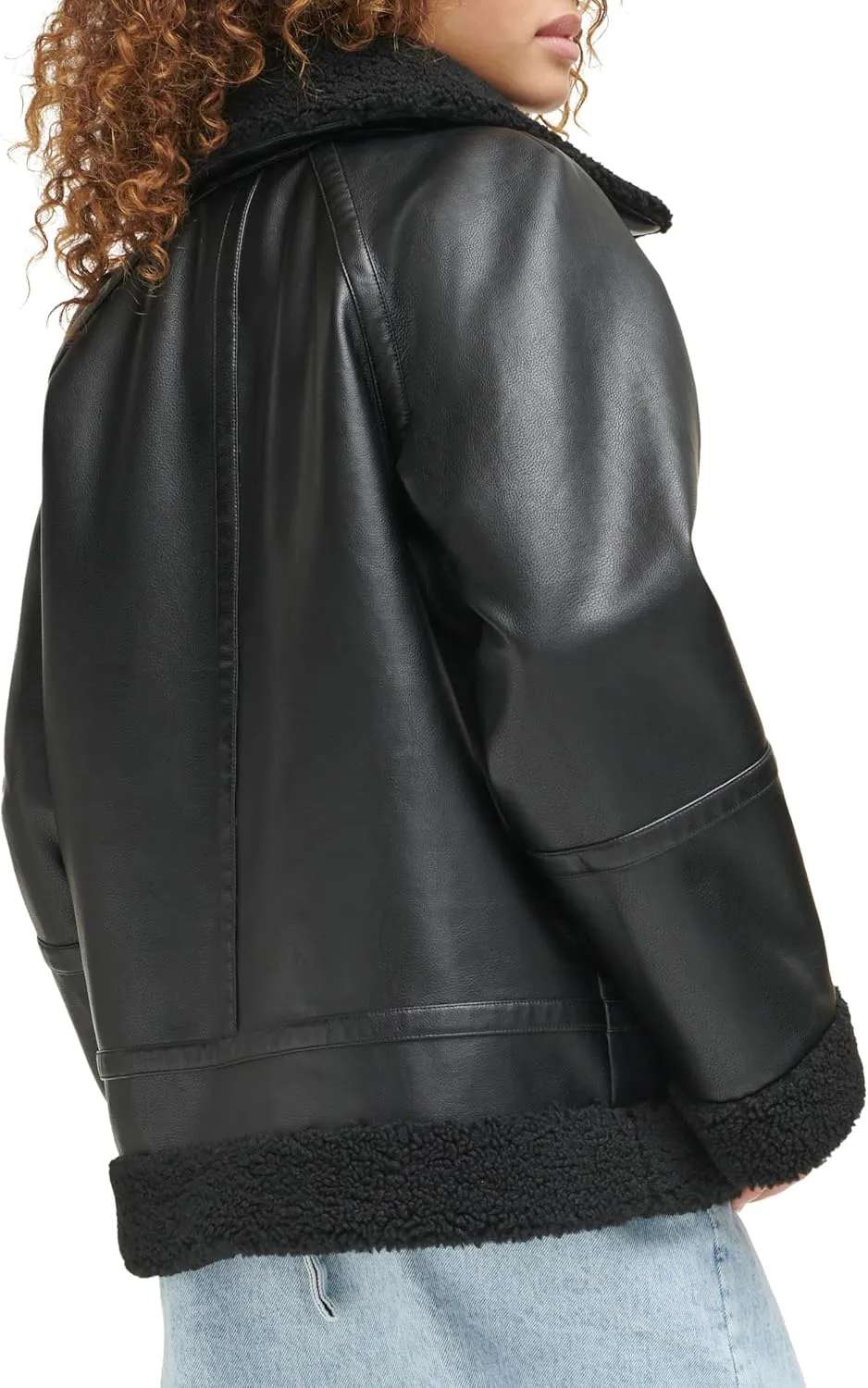 Levi's Women's Faux Leather Relaxed Aviator Jacket