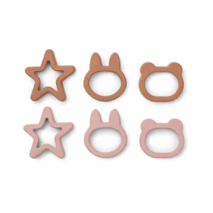 Liewood Andy Cookie Cutter 6 Pack - Rose Mix