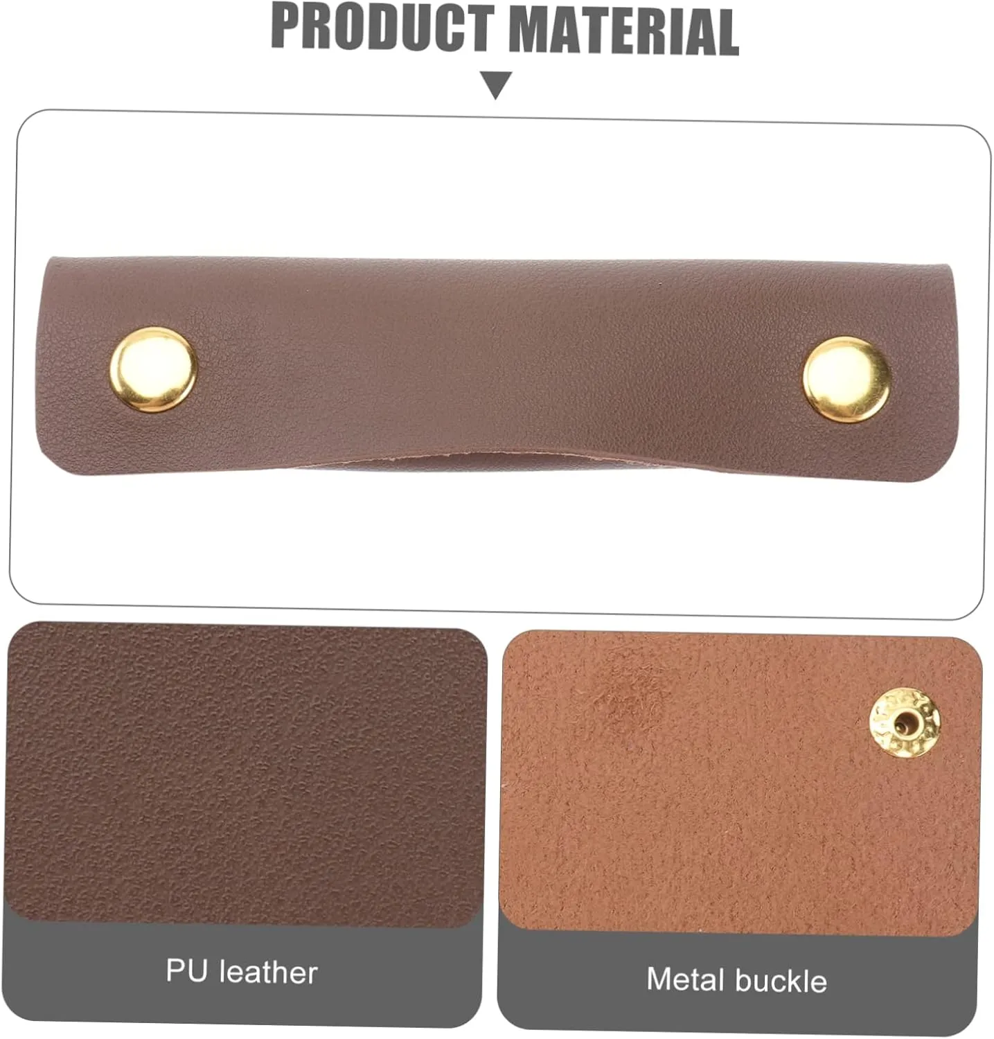 LIFKOME 1pc Luggage Handle Wrap Bag Handle Saddle Protector Purse Decor Coffee Brown Pu Leather for Diy Bags