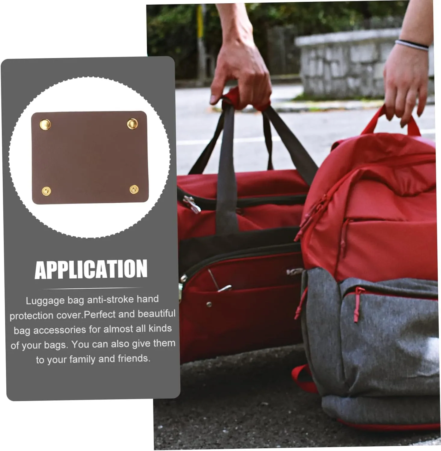 LIFKOME 1pc Luggage Handle Wrap Bag Handle Saddle Protector Purse Decor Coffee Brown Pu Leather for Diy Bags