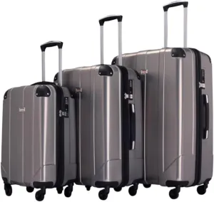Light Suitcase Luggage Sets ABS Hardshell 3pcs Lightweight Durable Suitcase Spinner Wheels with TSA Lock Wheeled Luggage