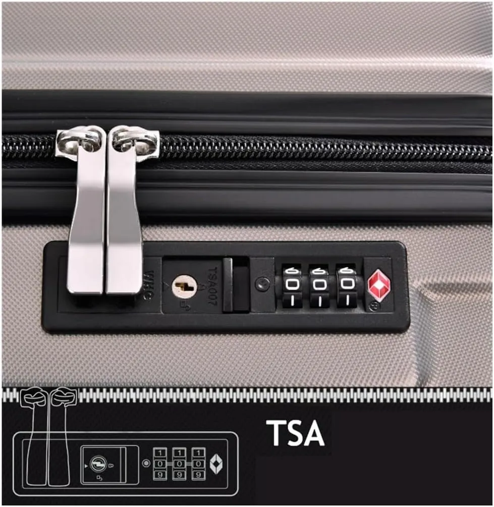 Light Suitcase Luggage Sets ABS Hardshell 3pcs Lightweight Durable Suitcase Spinner Wheels with TSA Lock Wheeled Luggage