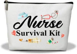 Makeup Bag, Nurse Practitioner Travel Makeup Organizer Bag, Nurse Survival Kit, Portable Toiletry Makeup Pouch, Storage Makeup Zipper Bag, Appreciation Gift for Women Nursing Students -03