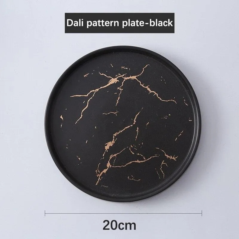 Marble Pattern Ceramic Plate