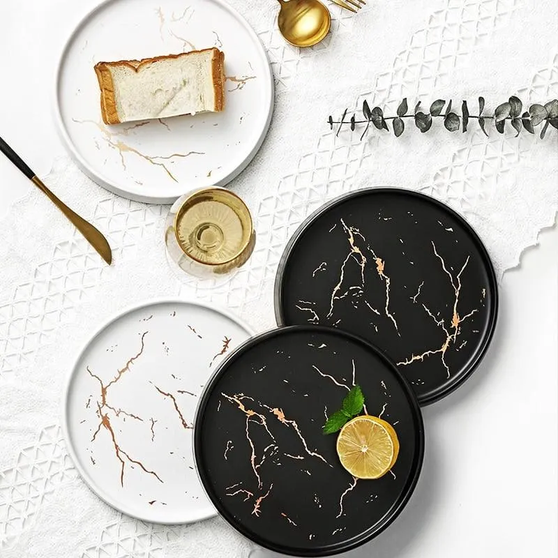 Marble Pattern Ceramic Plate