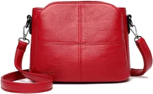 MWANG Women's Bags Retro Design Crossbody Bag Trend PU Leather Bucket Shoulder Bags Small Handbags(white-Dinosaur Doodle4)