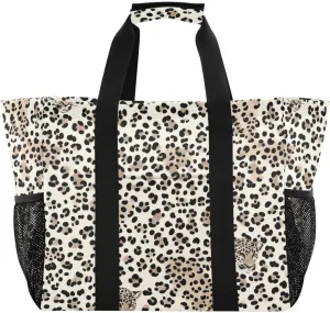 Nander Beautiful Leopard Print Foldable Tote Bag Waterproof Sandproof Women Beach Bag Handbag Gym Bag