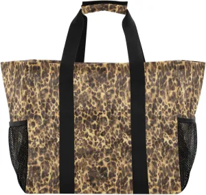 Nander Fashion Leopard Print Foldable Tote Bag Waterproof Sandproof Women Beach Bag Handbag Gym Bag