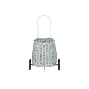 Olli Ella Rattan Luggy Basket - Vintage Blue
