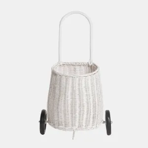 Olli Ella Rattan Luggy Basket - White