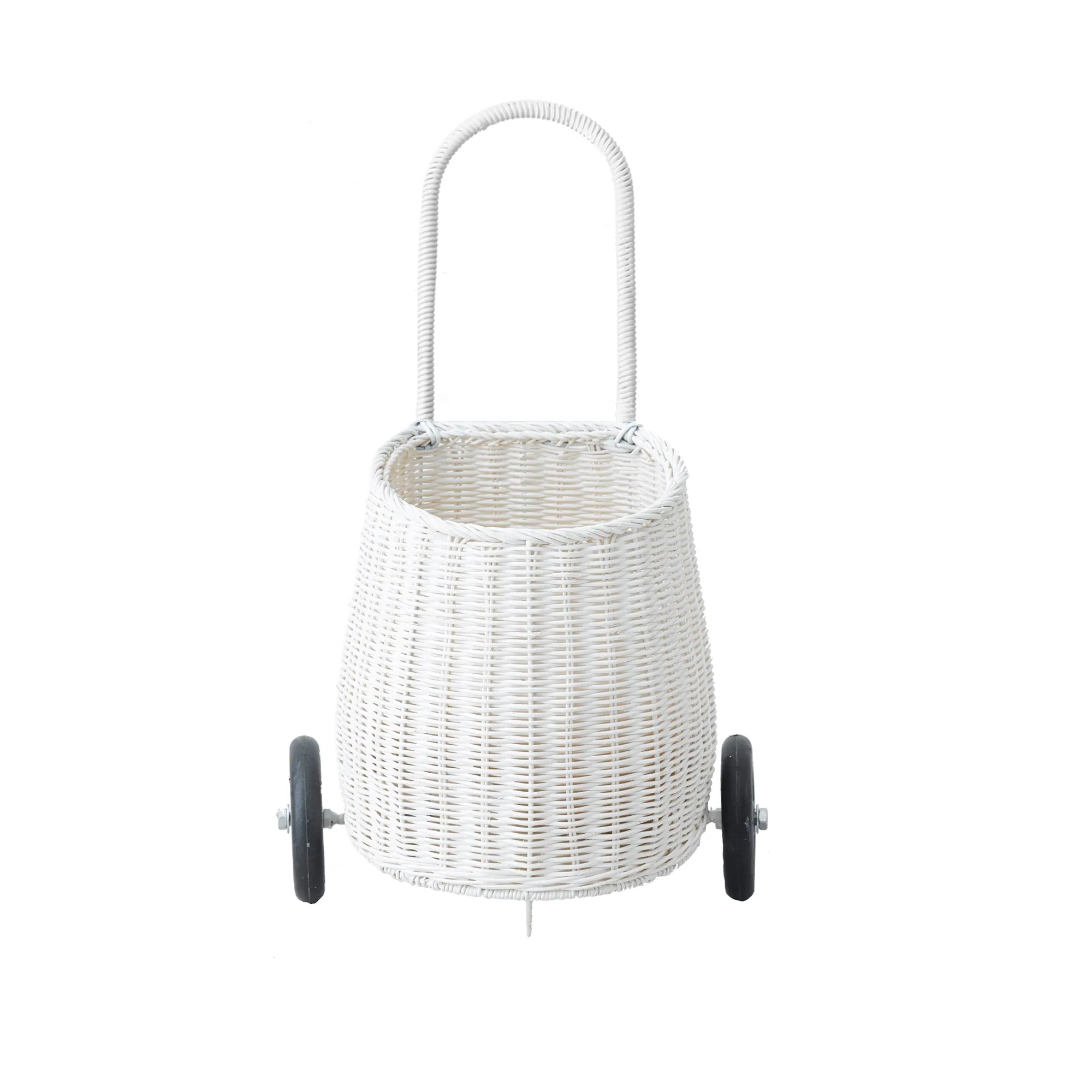 Olli Ella Rattan Luggy Basket - White